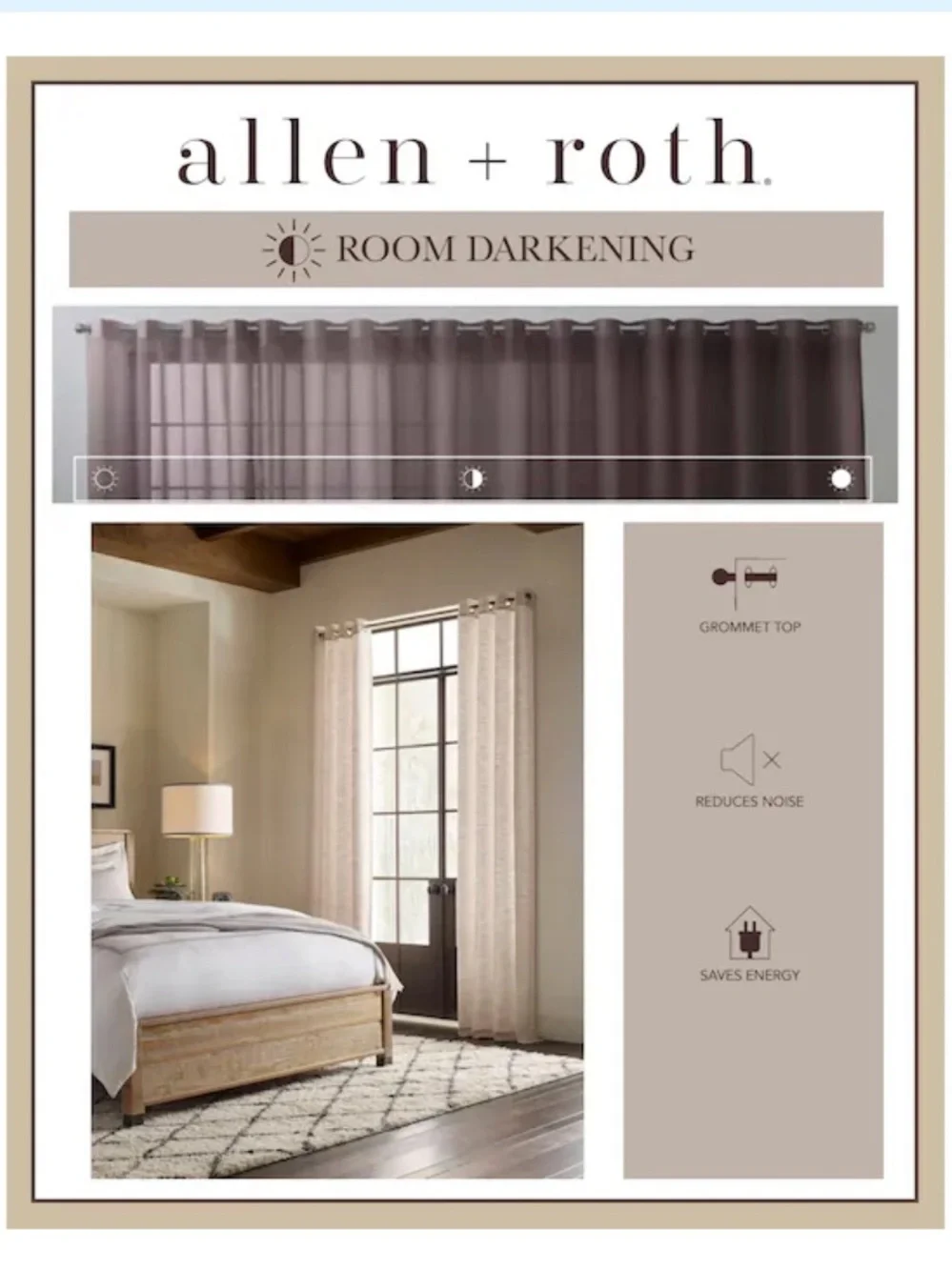allen + roth Grommet Curtain Panel set
